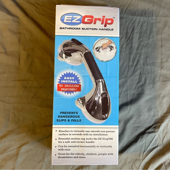 EZ Grip bathroom suction handle chrome & black rare & hard to find - NEW - Picture 2 of 7